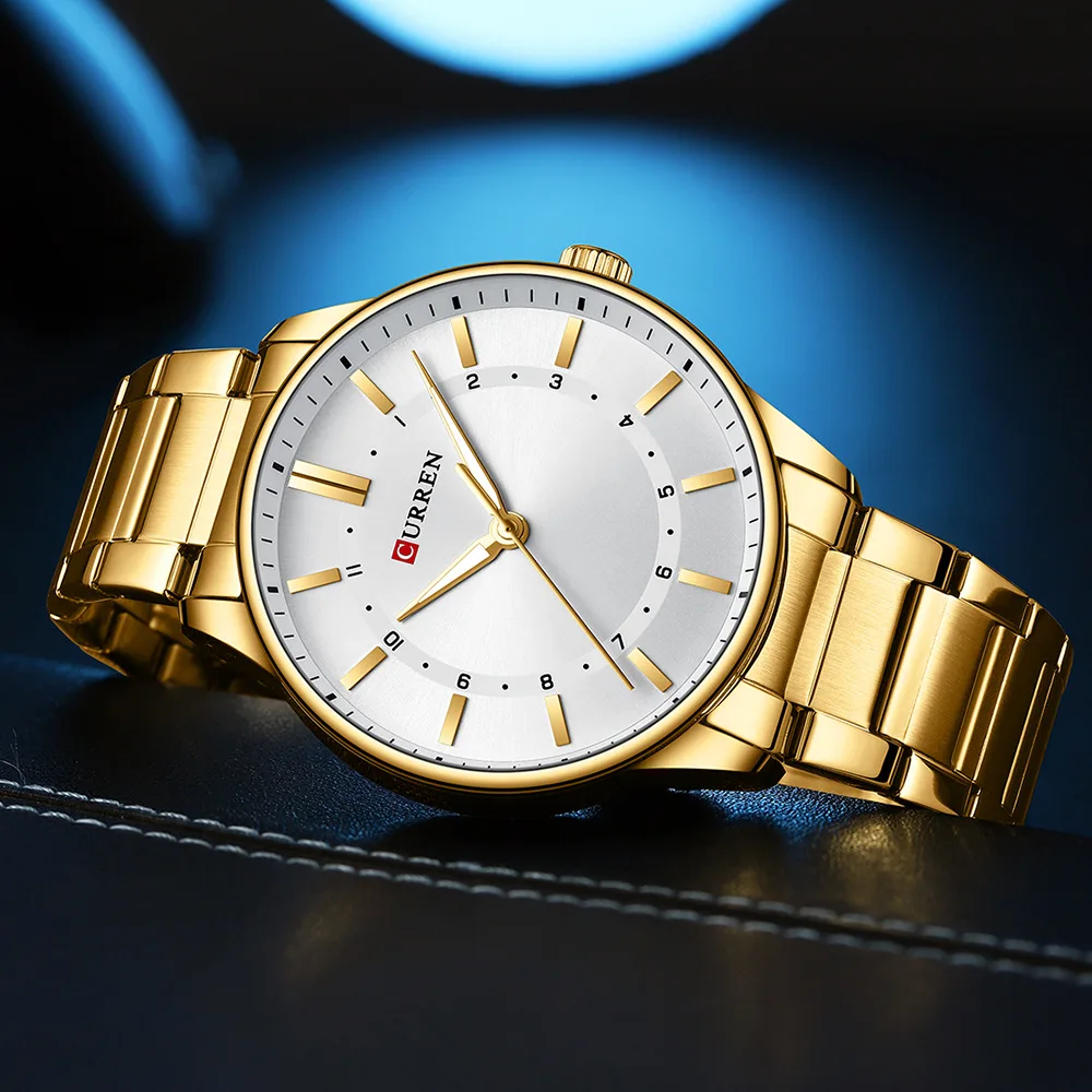 CURREN 8430 Silver Stainless Steel Analog Watch For Men gloorabd.com