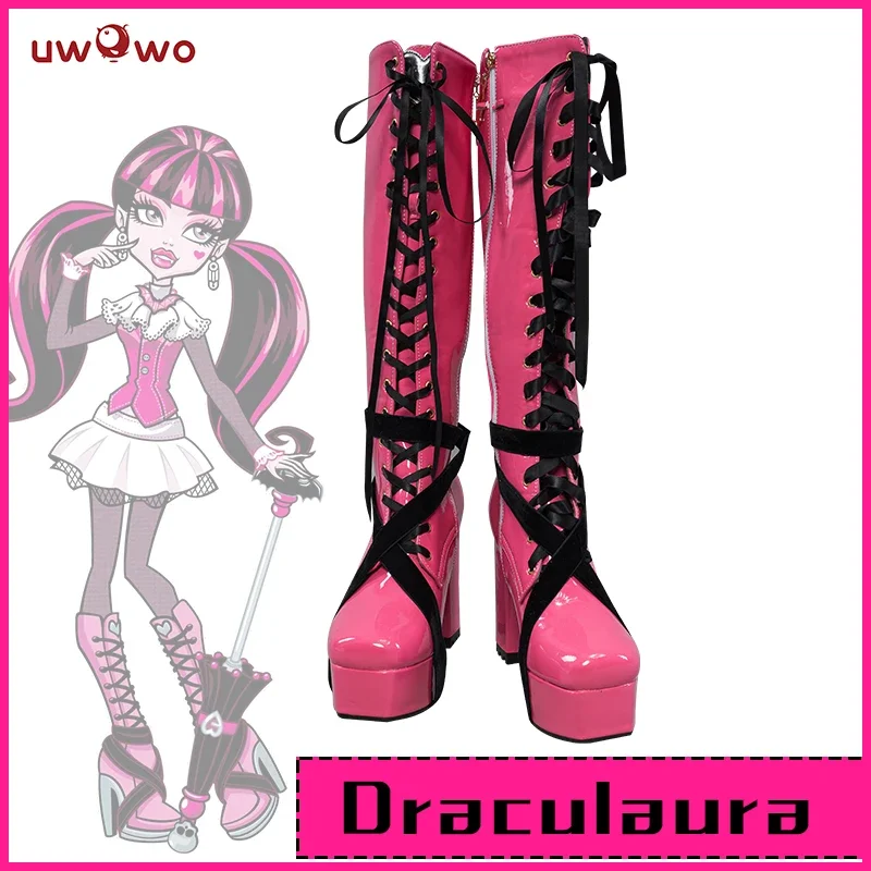 

Женские туфли для косплея Monster High Draculaura, Новые Аниме ботинки Monster на высоком каблуке, Размеры 35-43, туфли Dibuat Sesuai