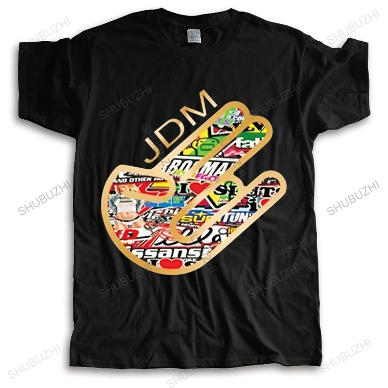 

cotton High Quality tshirt men summer loose cool tees Shocker Sticker Bomb Jdm Sports Car Racing Homme o-neck Tee-shirt
