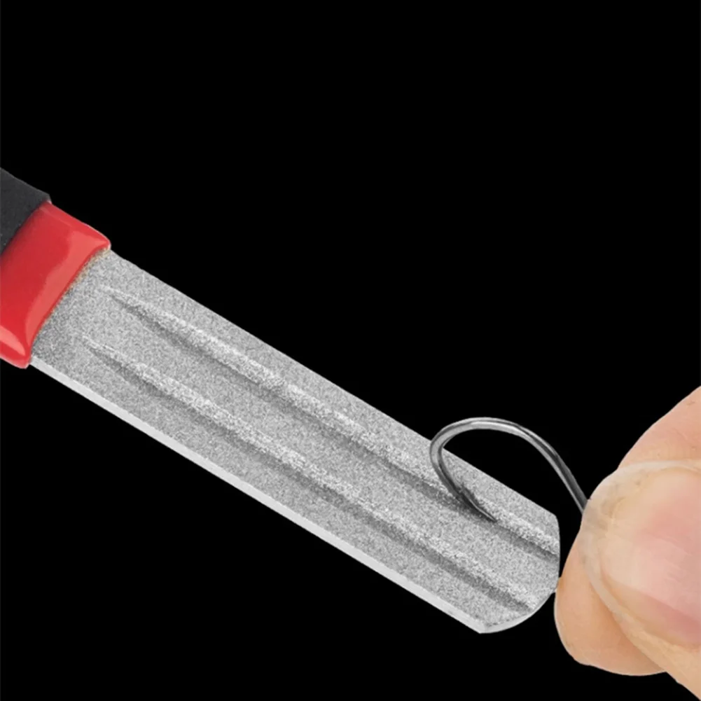 Description Picture 6 of itemRandom Color Fishing Grinding Hook Double-sided File Diamond Hook Sharpen Tools With V-shaped Grooves Fishing Accessories