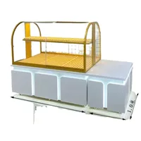 ตู้กระจก t ชั้นวางเค้ก Shop เคาน์เตอร์ Commercial ไม้เนื้อแข็ง Middle Island ตู้โชว์ 1