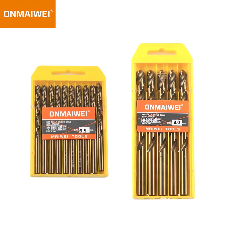 5-10 stücke 1-13mm HSS M35 Kobalt Spiralbohrer Set Solide Wolfram Bits Für Edelstahl aluminium Eisen Holz Metall Bohrer bits – Detail 11