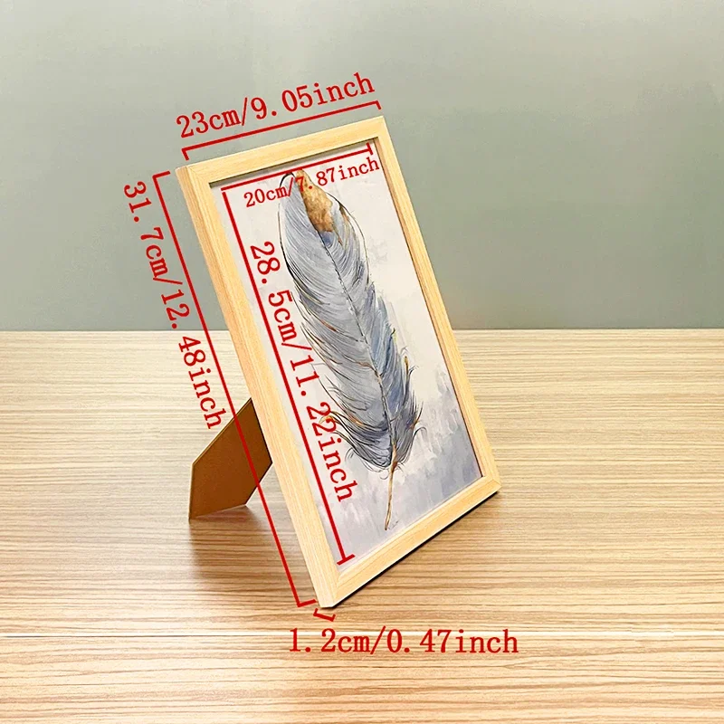 Set of 3 A4 Wooden Picture Frames Black White and Apricot Natural Solid Mount Poster Frames for Wall Mounting Included Hardware photo frame wood photo frame wood frame wood picture frame art frames