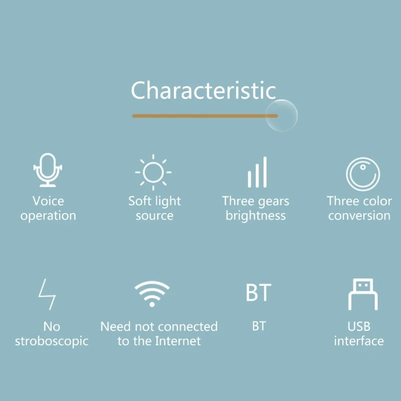 연구실 조정 가능한 밝기 책상 링 램프를 위한 LED 램프 음성 제어