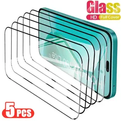 Ultra Clear Tempered Glass Full Cover Screen Protector - 5 Pack - 5 Pieces