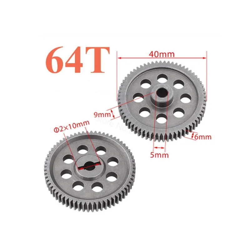 Pignons moteur RC 1/10 32P 17T-29T + 64T Lot 1-2 pièces