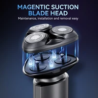 Kensen Electric Shaver for Men Rechargeable 3D Floating Magnetic Cutter Blade Washable Beard Trimmer Razor Men's Shaving Machine 2