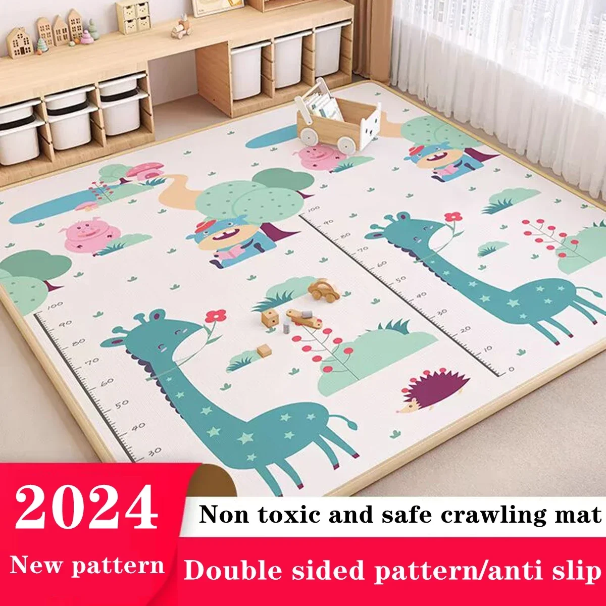 Large Size 1cm Play Mat for Children's Safety Mat EPE Environmentally Friendly Thick Baby Crawling Play Mats Folding Mat Carpets