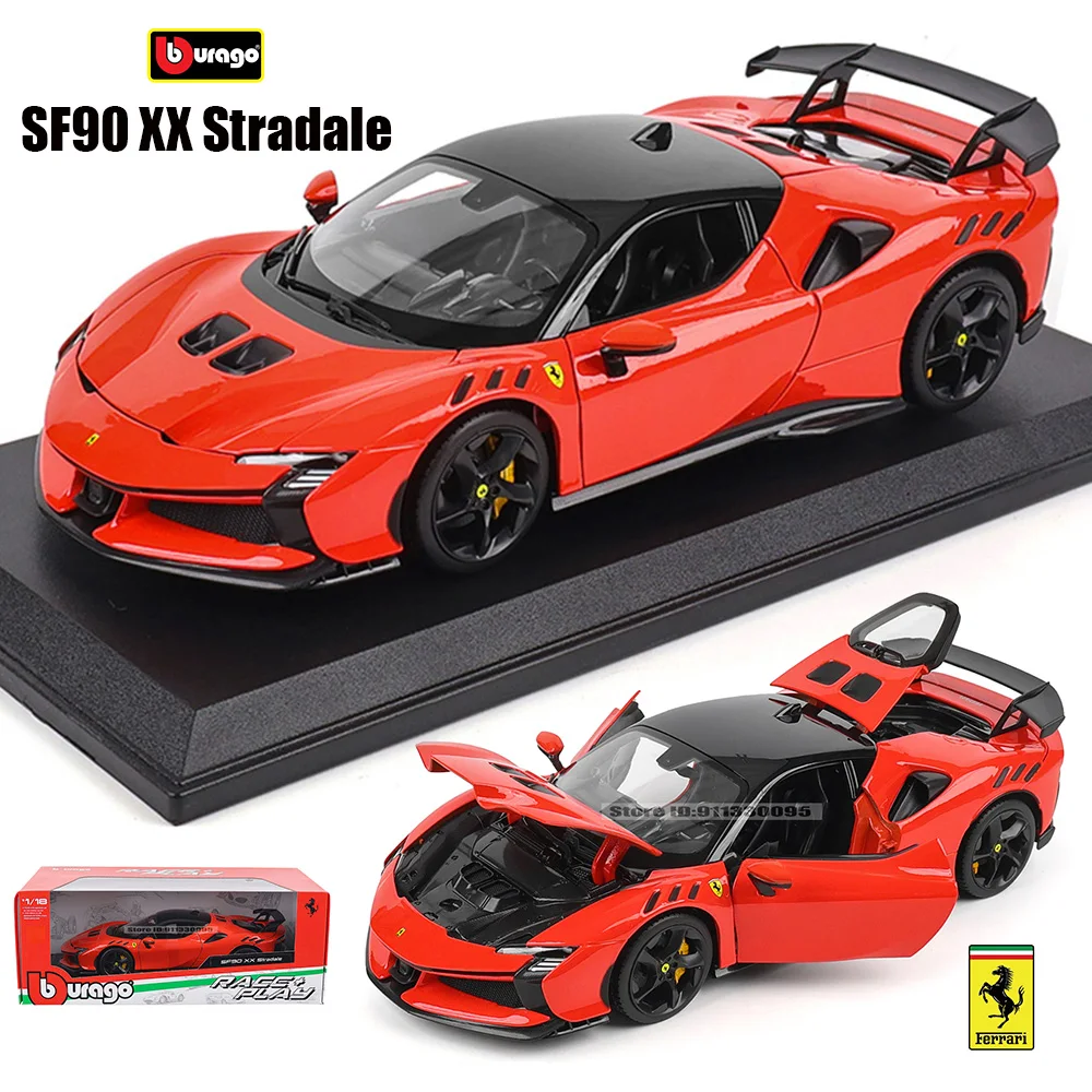 Bburago 1:18 Ferrari SF90 XX Stradale Red/White die-casting
