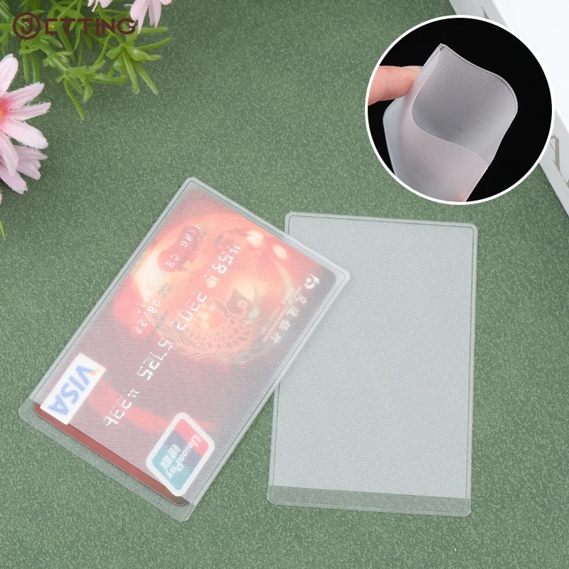 

20Pcs PVC Transparent Card Holder Waterproof Anti-degaussing Protector Card Cover Bus Business Case Bank Credit ID Card Holder