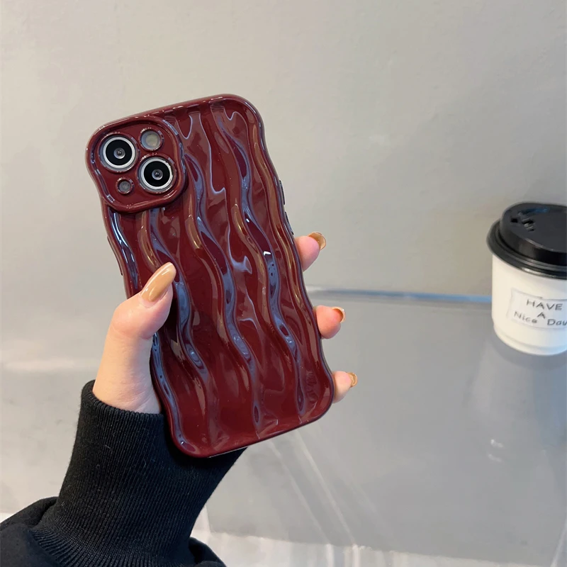 Fashion Wave Fold Pattern Case for iPhone