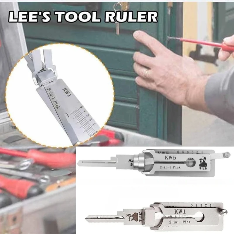 KW5 KW1 SC4 SC1 KW5-L KW1-L SC4-L SC1-L 2-in-1 Lishi Lock Pick Öffnet Schlüssel Decoder Master Key Set von Pick Lock Picking Kits