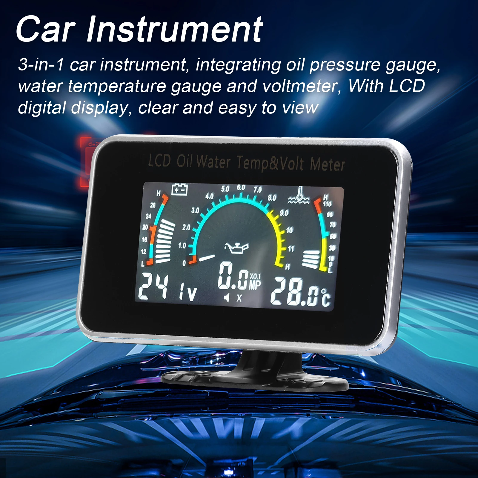 3-in-1 ڵ LCD    з     , ڵ Ʈ SUV RV 9-36V