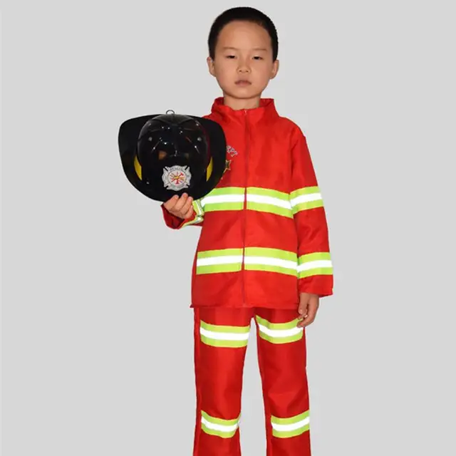 2Pcs Decorative Fire Helmets Simulated Firefighter Hats Adorable Children Toys 2