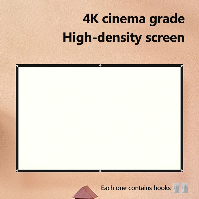 60 84 100 120 Inch 16:9 3:4 Portable Projector Screen Curtain HD Display Screen Home Cinema Theater Movie Home Outdoor Office projector screen,projection screen