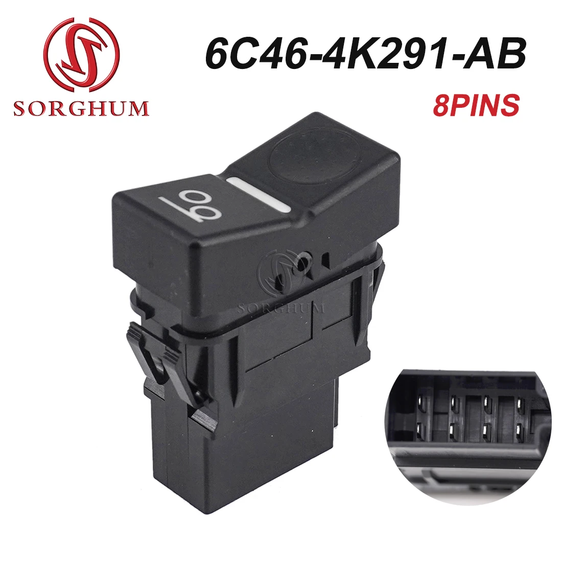 

SORGHUM Автомобильные аксессуары 6C46-6K291-AB, переключатели управления электростеклом, кнопка переключения оси подъема для Ford TA6AXLEUFT, грузоподъемность 2003, 8 контактов
