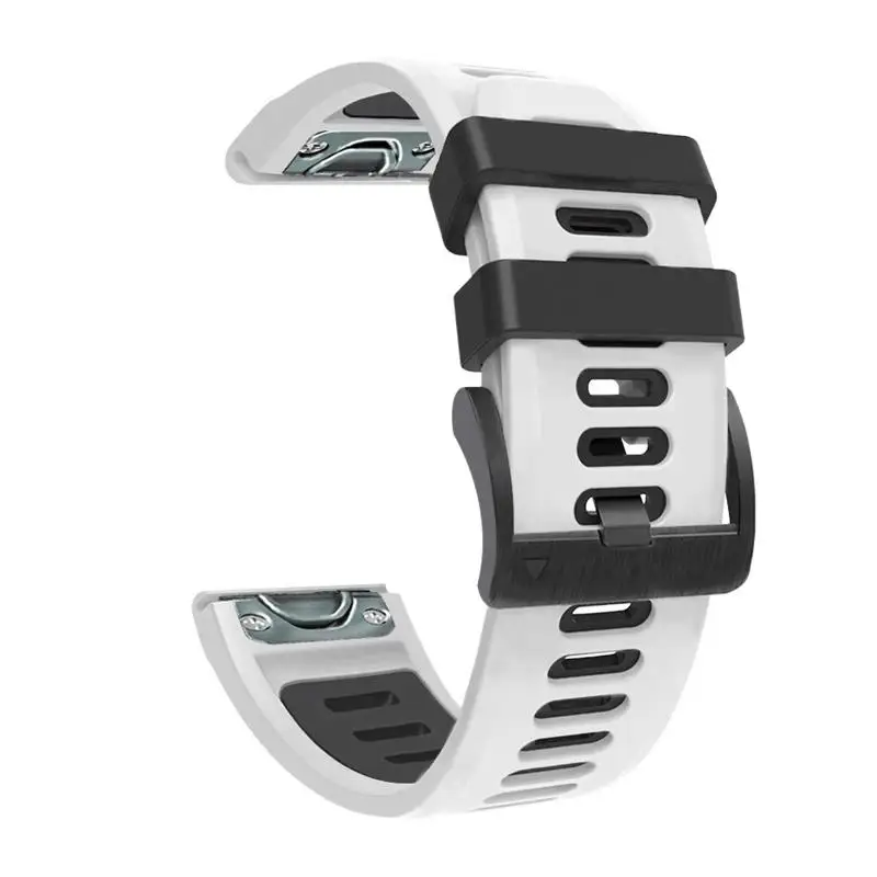

HAODEE NEW 26 22mm Sport Silicone Watchband Wriststrap for Garmin Fenix 6X 6 Pro 5X 5 7X 7 3HR/EPIX Easy Fit Quick Release