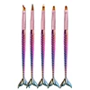 5Pcs/Set Mermaid Gradient Flower Nail Art Brush Carved Stripe Painting Drawing Pen Acrylic UV Gel Nail Tip Manicure Tool 2