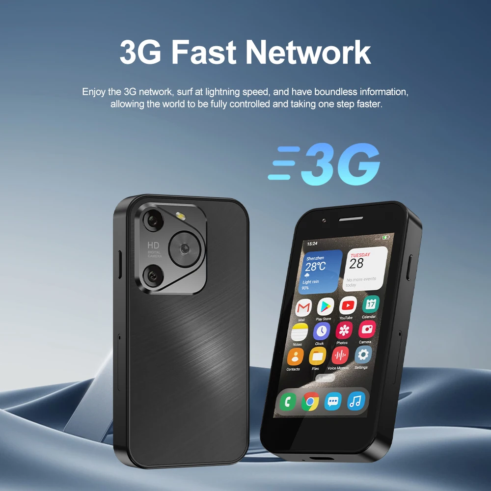 2024 New Design SERVO KING2000 Mini Smartphone Android System Dual SIM 3G WCDMA Wifi Google Play 2GB+16GB Palm Intelligent Phone 3