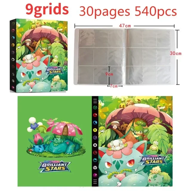 9-Pocket 540 Card Elf Album Comics Games Binder Map Clip Children's Gift List 2