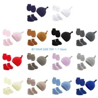 Winter Baby Hat Gloves Socks Set Boy Girl Warm Cotton Kids Stuff Bonnet U6XE
