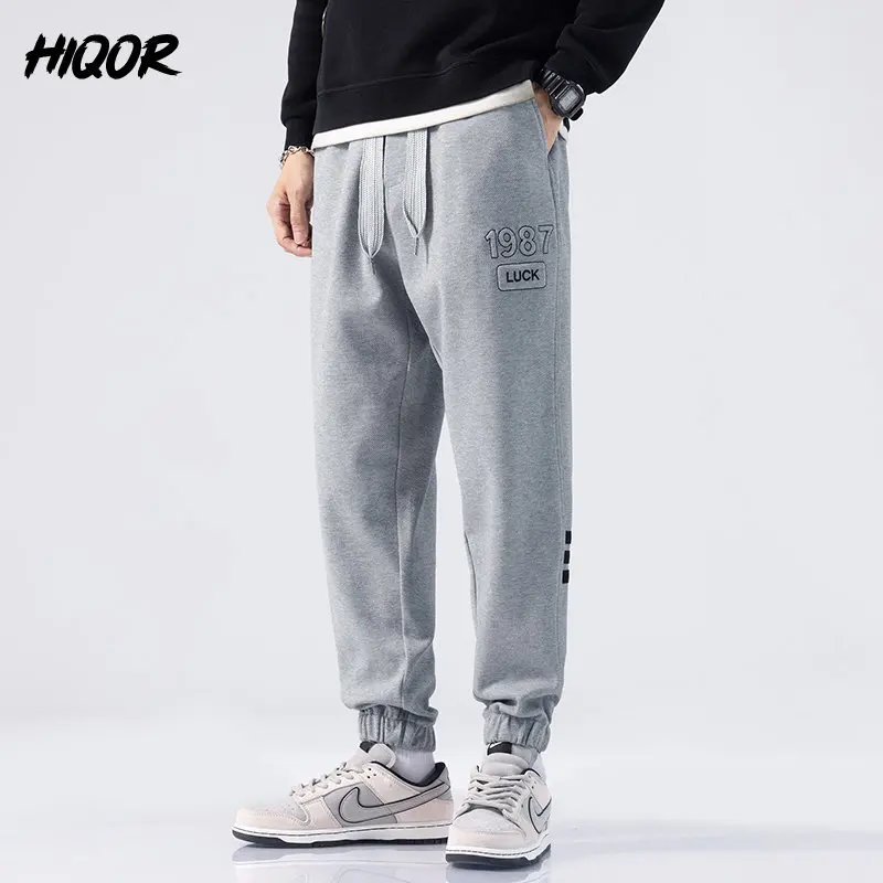 

HIQOR 2022 Autumn Winter New Jogging Trousers Men's Drawstring Track Pants Casual Comfortable Sportswear Oversized Fitnes Jogger