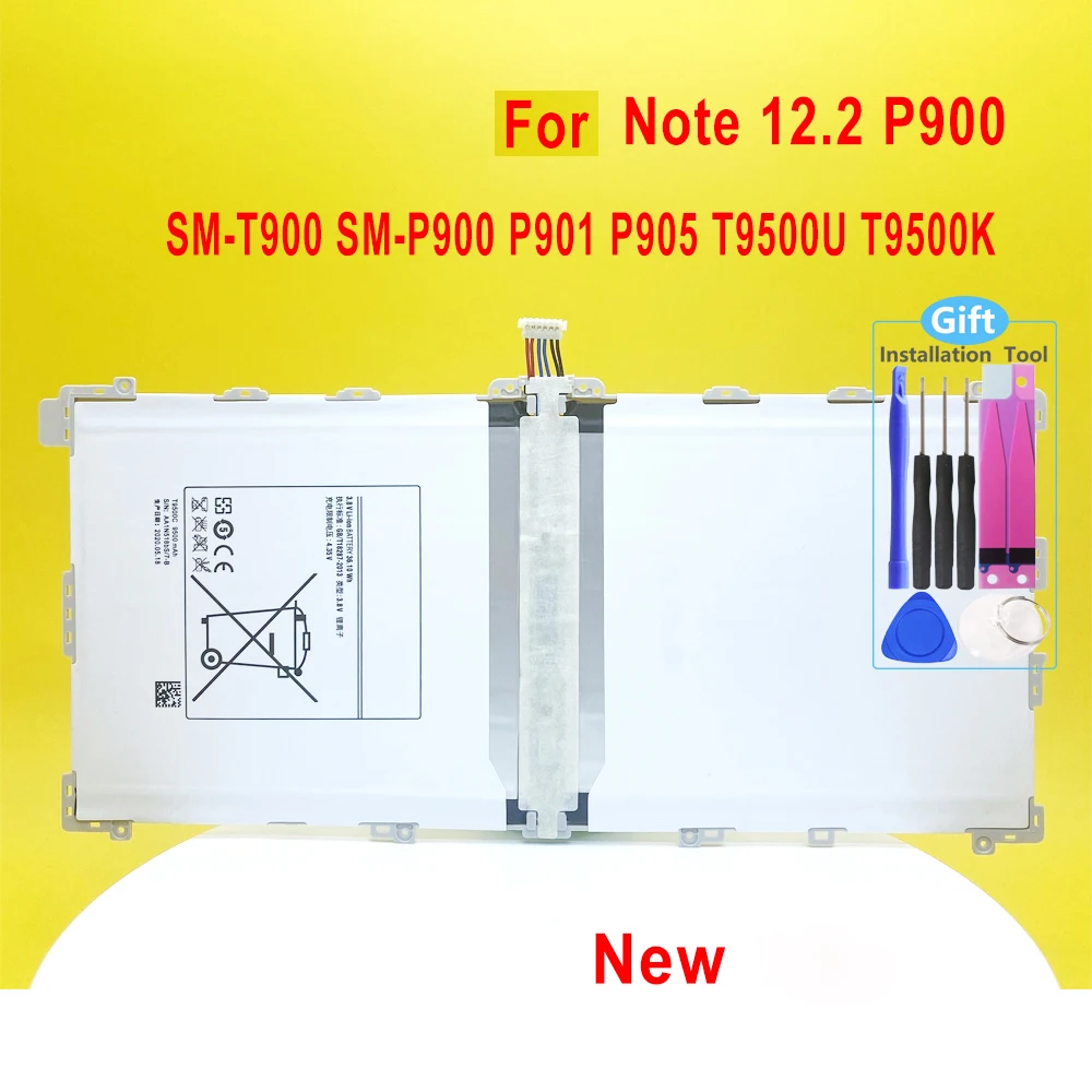 

NEW T9500K T9500C T9500E T9500U Battery For Samsung Galaxy Note Pro 12.2 SM-P900 P901 P905 9500mAh Tablet