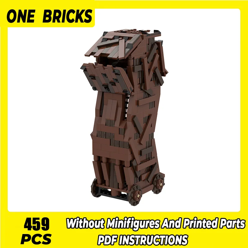 

Castle Bricks Magical Rings Moc Building Blocks Movie Scene Medieval Siege Tower Model DIY Assembly Street View Toys Child Gifts