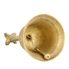 100% Brass Handicraft Large Engraved Hand Bell Produces Loud and Clear Sound School Meditation Church Bronze Bell Creative Gift 5