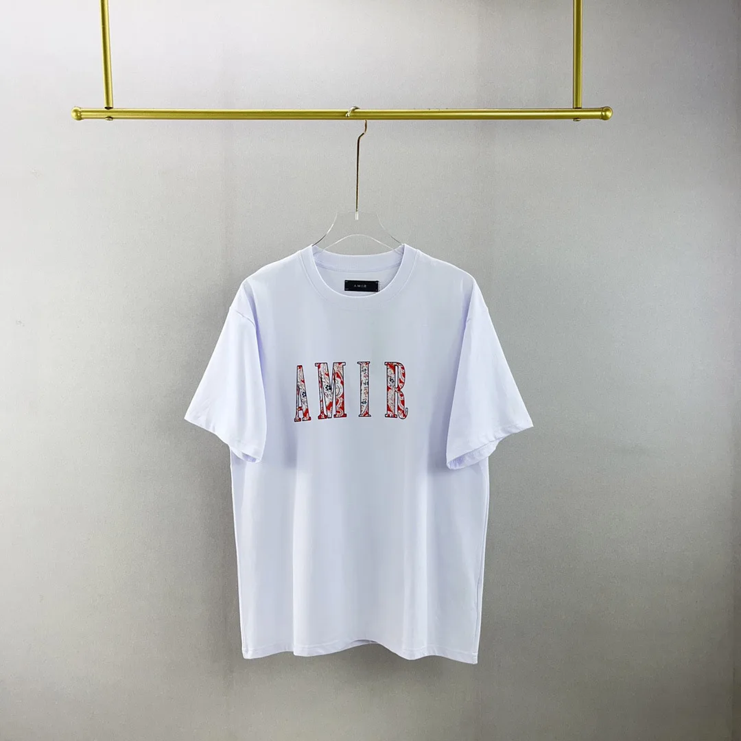 2022 New Summer T-shirt Bandana Letter Print Cotton Loose Oversize T shirt Men Women Fashion Streetwear Tops Tees