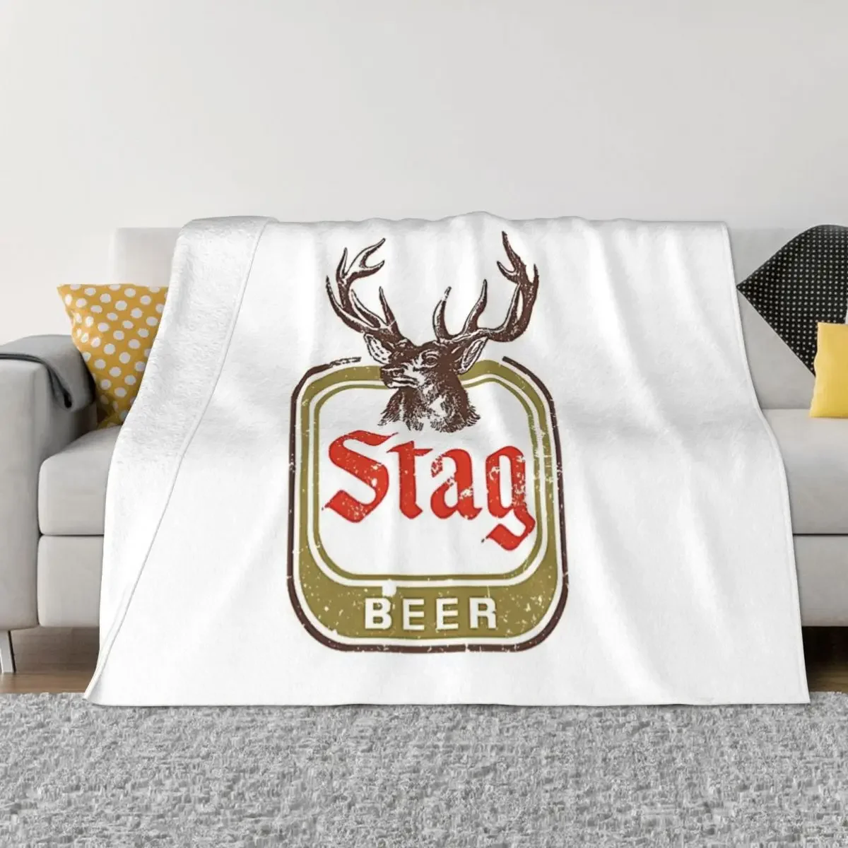 

Stag Beer T-Shirt Throw Blanket Comforter Beach cosplay anime Blankets