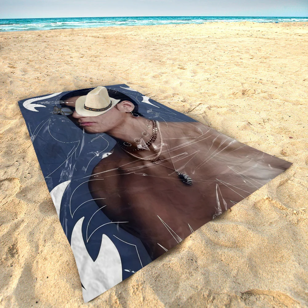 J-JungkookS Singer Beach Towel Cartoon Cute Summer Kids Large Bath Pool Beach Towel Microfiber Absorbent For Swimming Travel 5