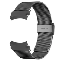 Stainless Steel Milanese Loop Strap - Elegant and Adjustable Watch Band for 4 6 classic 5pro (Black)