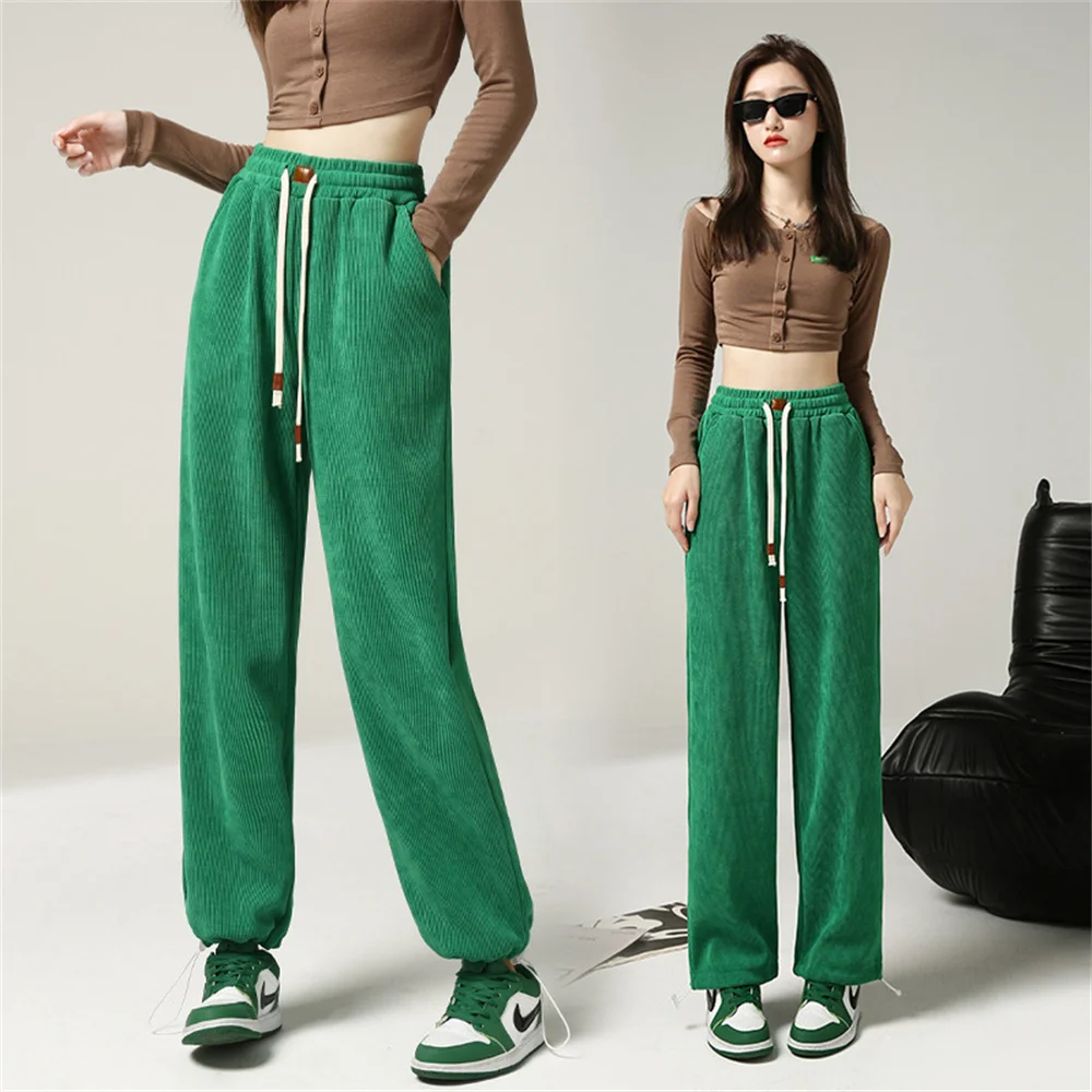 Women Pants Casual Warm Loose Knitted Wide Leg Pants High Waist Soft Waxy  Comfortable Fashion Straight Trousers for Women 2022 - AliExpress