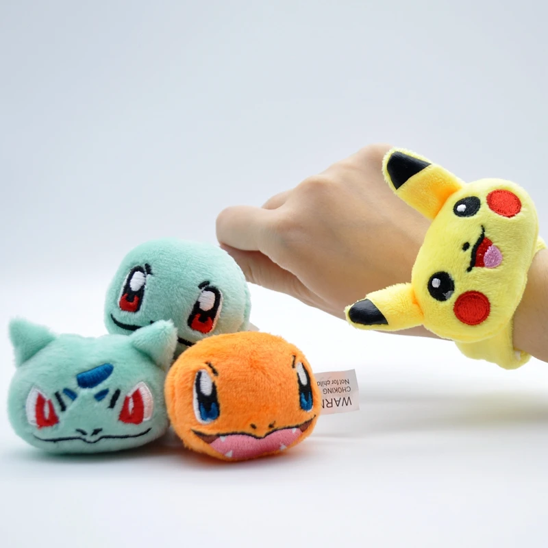 Pokemon Plush Doll Pikachu Wrist Strap Charmander Wristband Pokemon Party Decorations Toys Model Anime Decor Toys Kids Gift