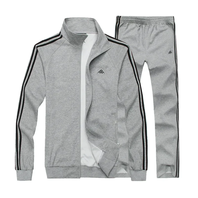 High Quality Men Tracksuit Korean Fashion Mens Sportswear Casual Man Suit Two-piece Set Jacket+pants Plus Size 8XL 4