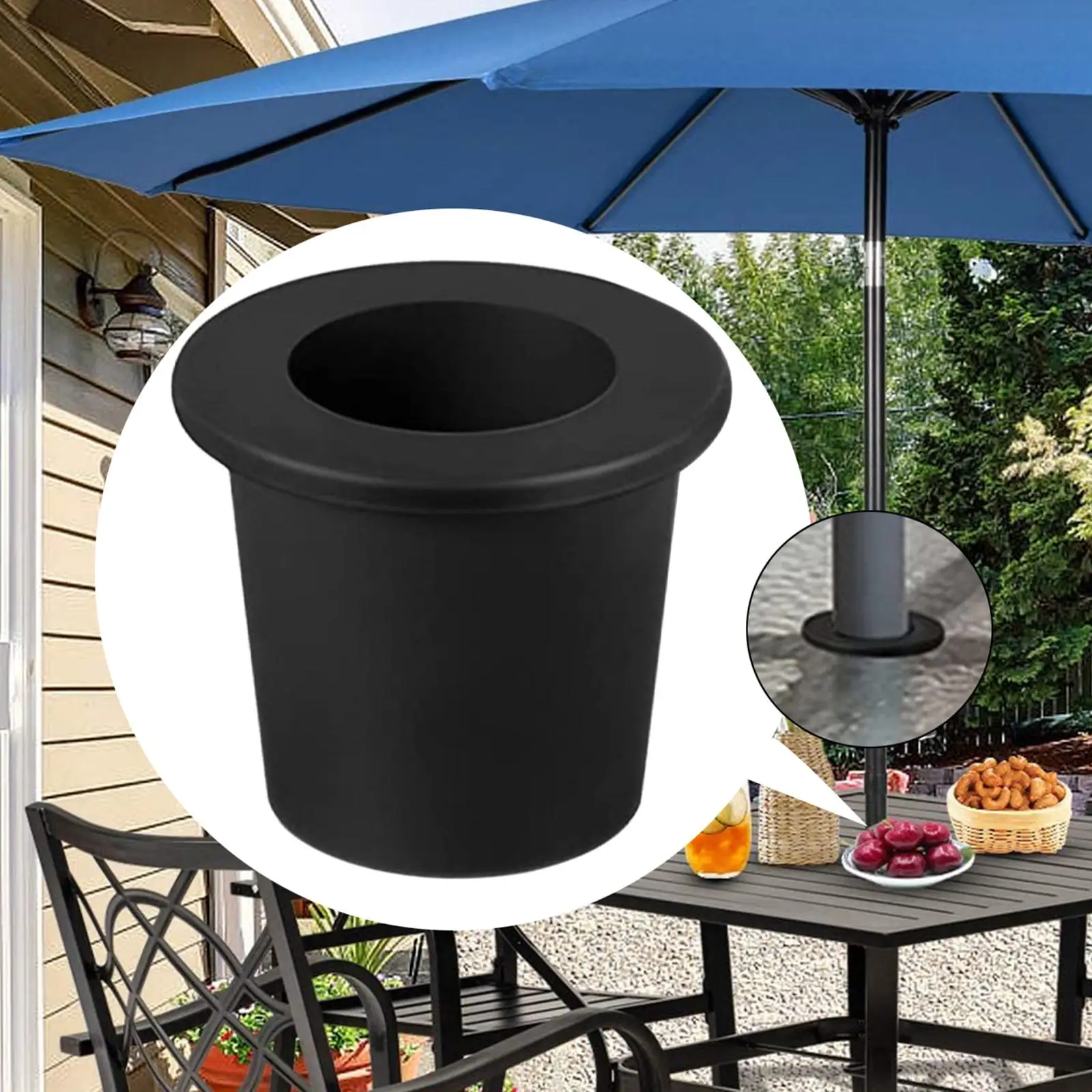Umbrella Hole Ring Silicone 1.5inch Umbrella Cone Wedge Hole Plug Stabilizer for Lawn Patio Deck Beach Garden