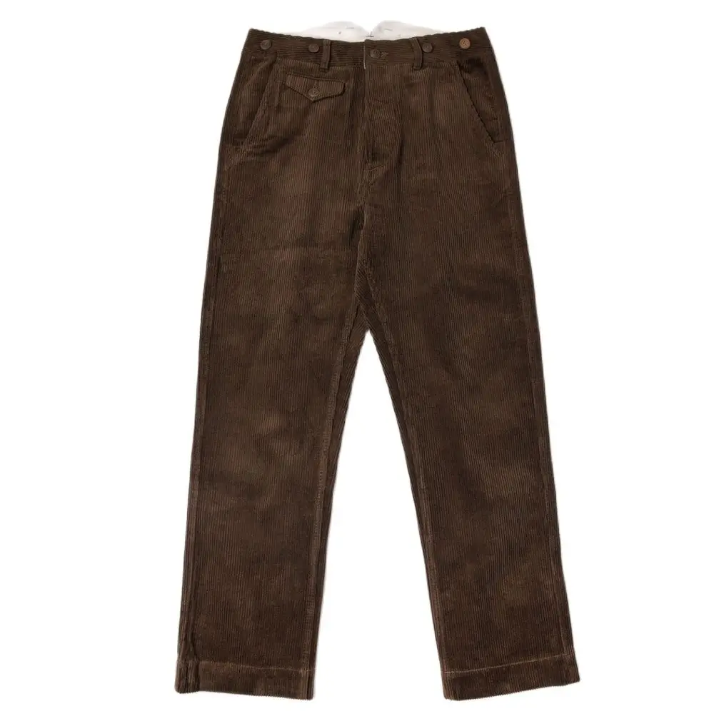 

Men's' High Waist Straight Corduroy Pants Classic Cargo Gardener Cotton Trousers Vintage Amekaji Overalls Male Clothing