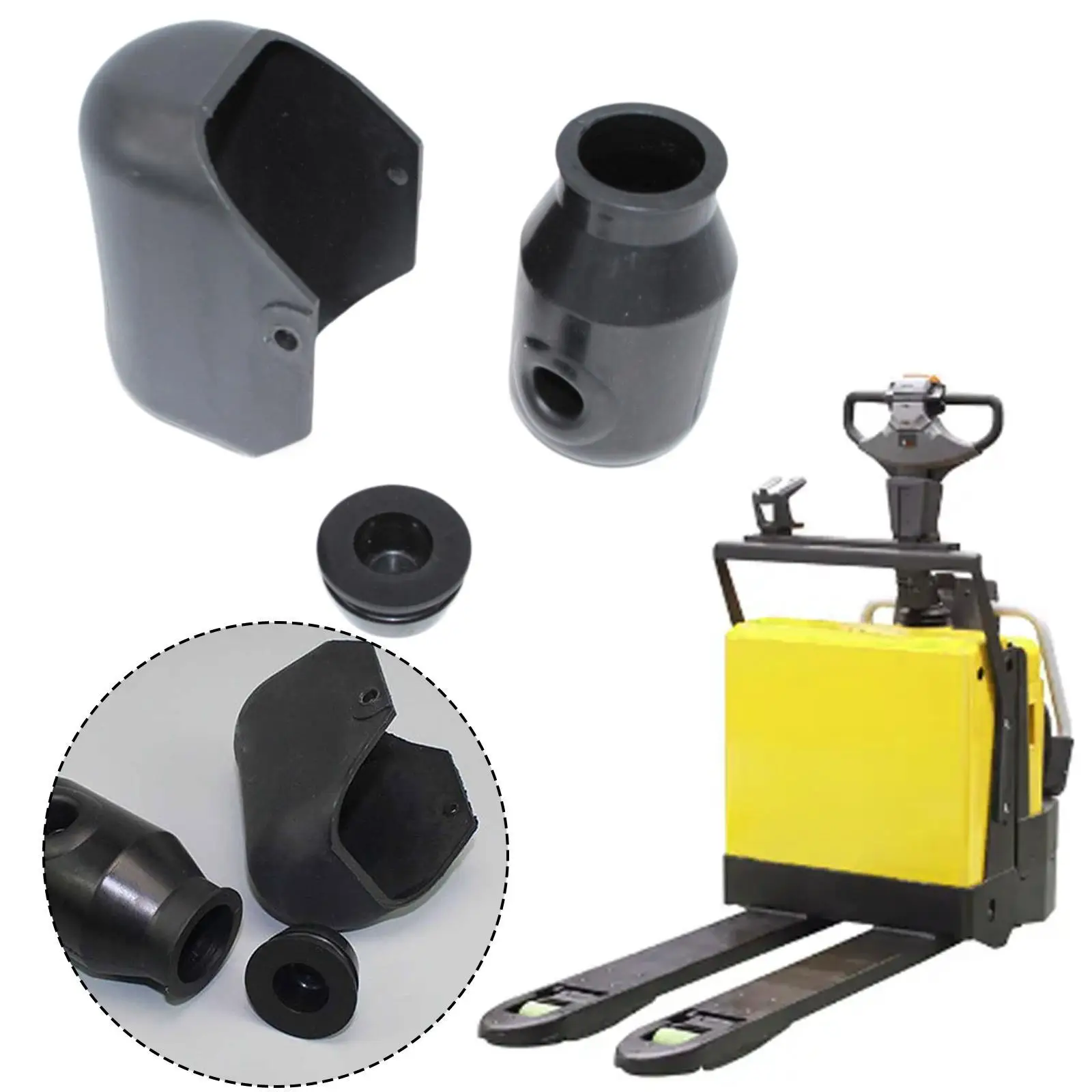 Durable Oil Tank Shield for Manual Forklift with Rubber Attachment