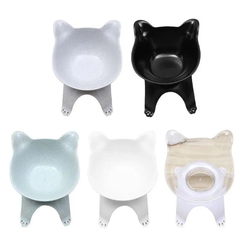 

Single Raised Dog for Cat Bowl 15°Tilted Non-slip Pet Puppy Kitten Water Fe