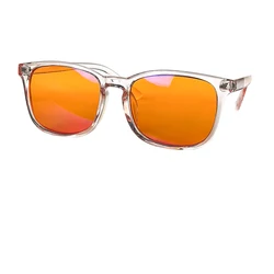 Blue Light Blocking Fashion Glasses with Anti - Fatigue Lenses (C9 orange)