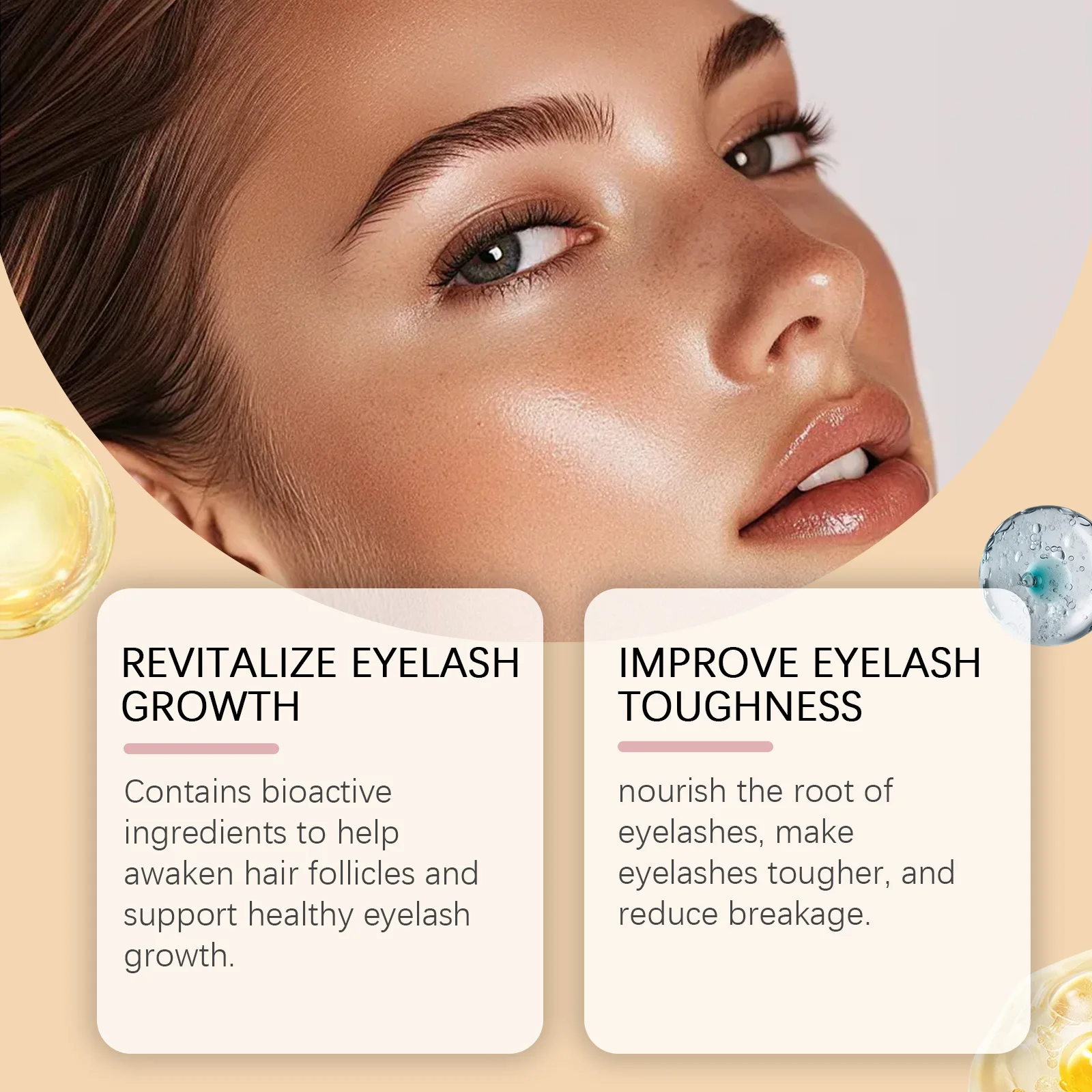 Fast Eyelash Growth Serum Natural Eyelash Enhancer Longer Fuller Thicker Curling Lash Treatment Eye Care Products Makeup