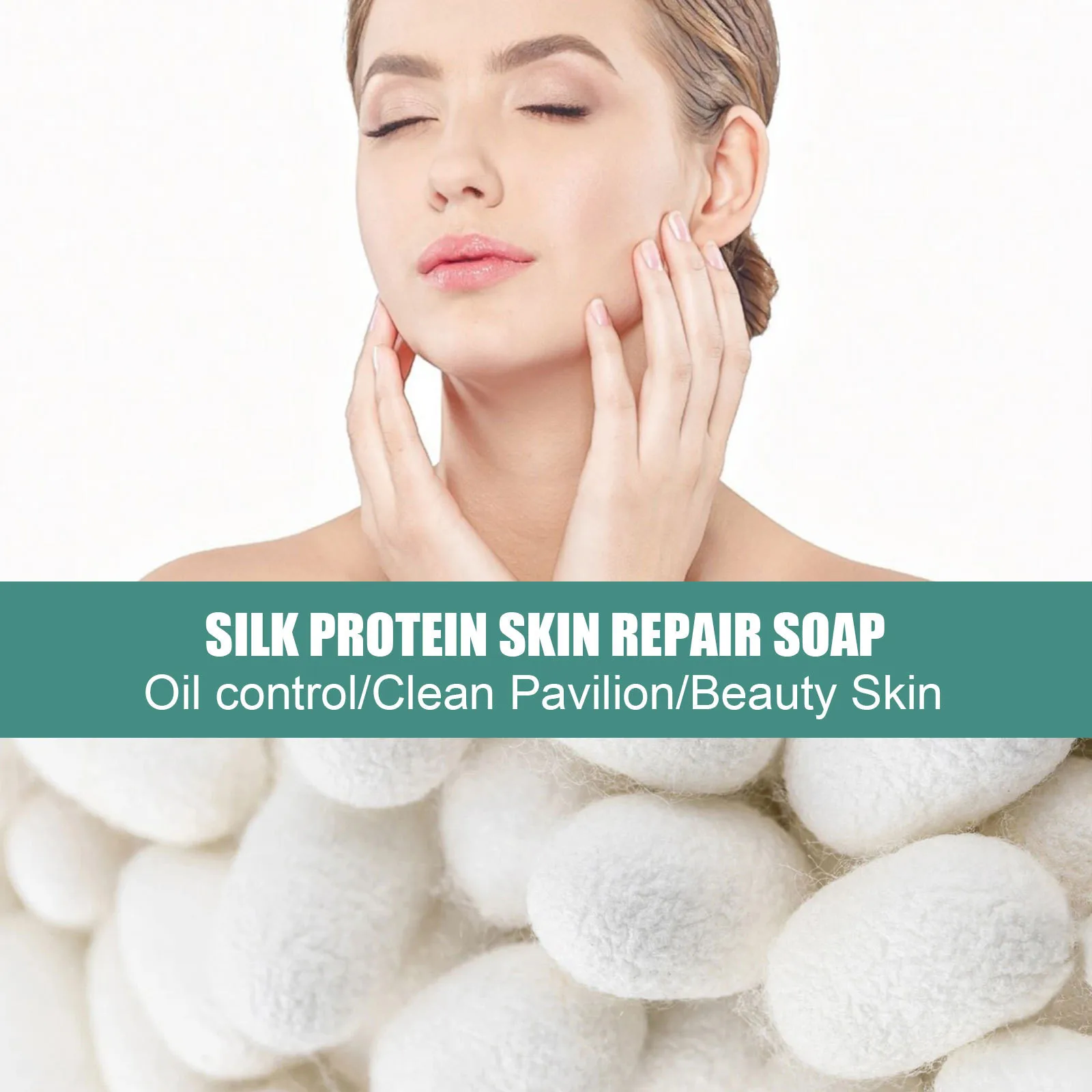 Goat Milk Soap Silk Protein Skin Repair Soap Deep Cleaning Face Wash Face Purifying Mask Oil Control Skin Care Moisturizing Soap 5