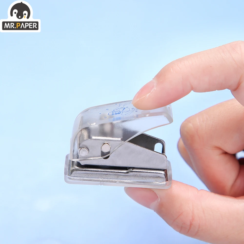 1pc Simple Mini Single Paper Puncher Small Fresh Portable Office Binding  Supplies Journal Scrapbook Hole Punch Stationery