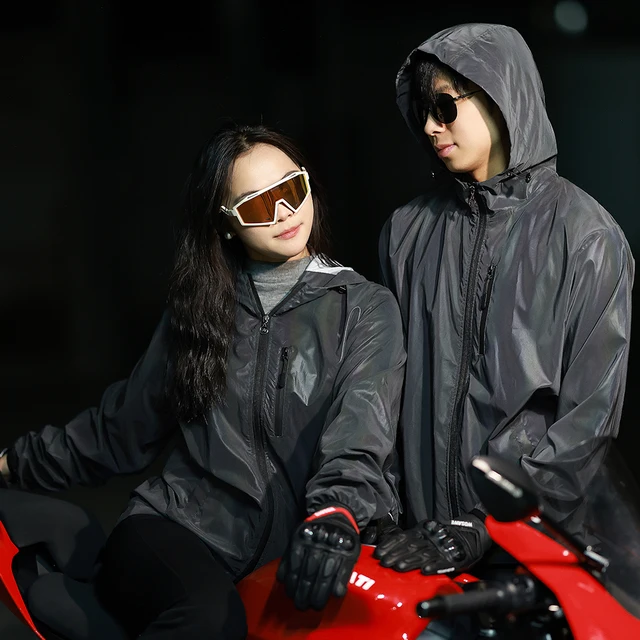 Holographic Reflective Hooded Windbreaker Jacket 1