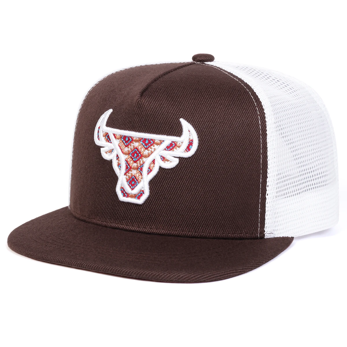 Unisex Hip-Hop Ox Head Embroidery Baseball Cap - Adjustable Sunscreen Hat for Spring Summer Outdoor Use