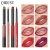 2pcs Lipstick Lipliner Pen Set Matte Waterproof Lip Liner Pencil Contour Makeup Sexy Red Lip Stick Long Lasting Cosmetics Beauty