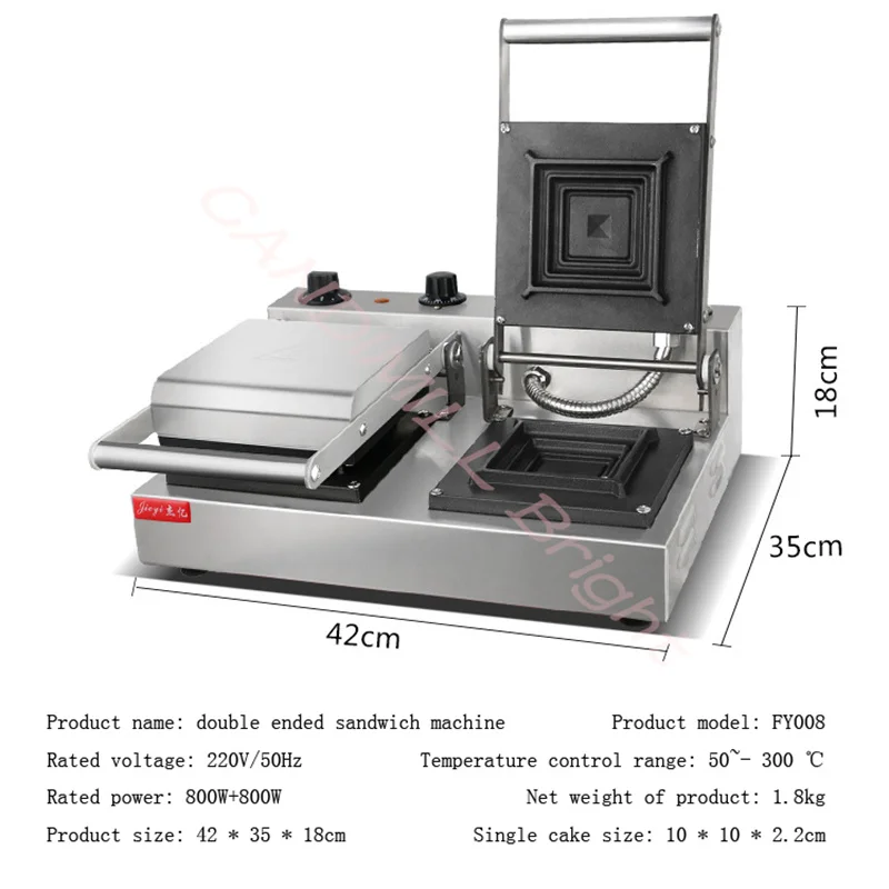 Double End Sandwich Maker Commercial Toast Sandwich Maker Bread Breakfast Single End Toast Machine