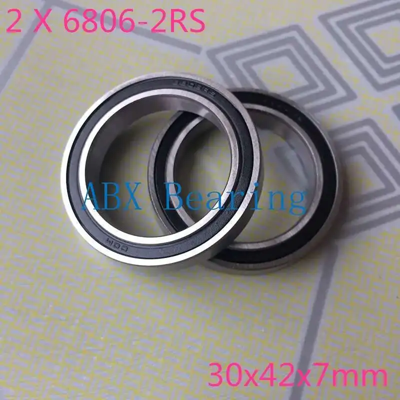 S6806-2RS S6806 6806 2RS 6806RS 61806 stainless steel 440C hybrid ceramic deep groove ball bearing 30x42x7mm 2pcs/lot