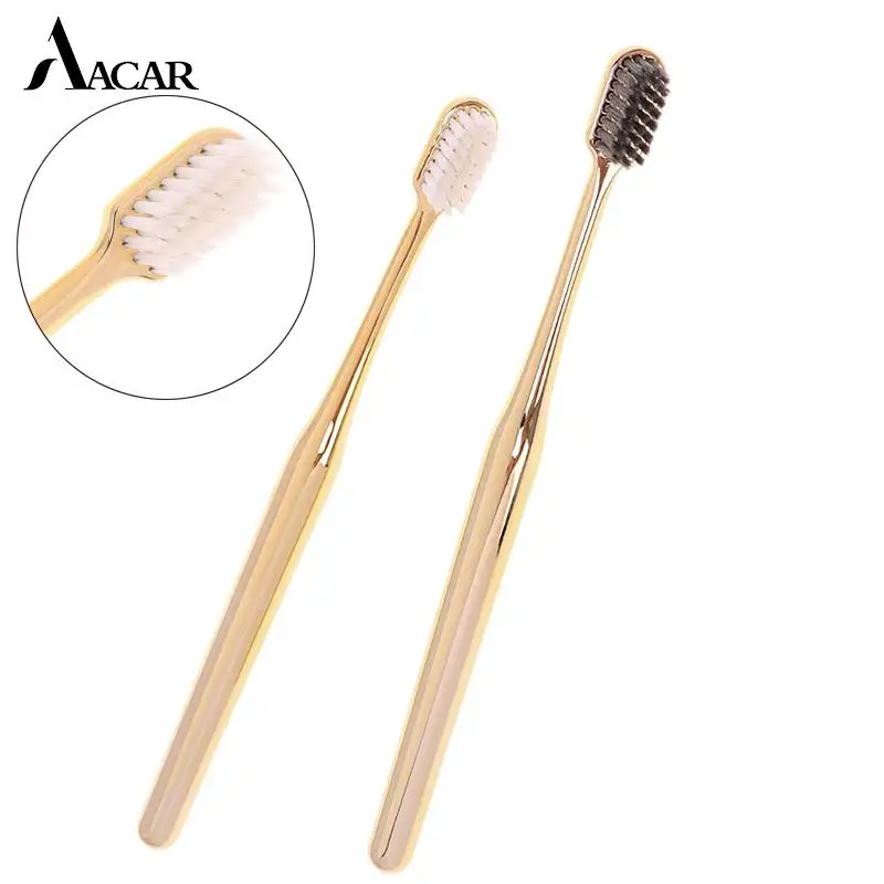 

1PCS High-end Golden Bamboo Charcoal Toothbrush For Adult Couples Family Tooth Brush Small Head Soft Bristle Toothbrush